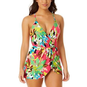Anne Cole Womens  Surplice Maillot Swim Dress